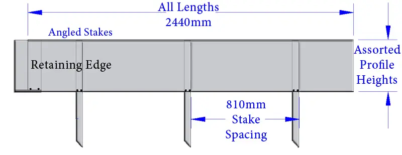 FormBoss Angled Stake Galvanised 800mm