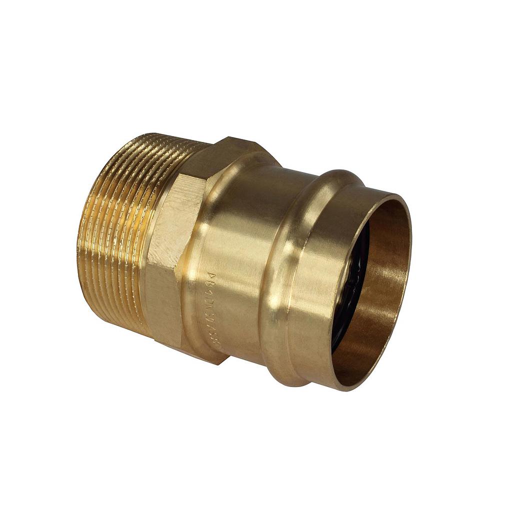 Brass Copper Press Adaptor 15mm C x 3/4Mi