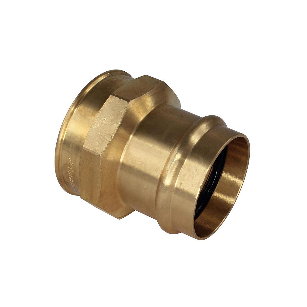 Brass Copper Press Adaptor 20mm C x 3/4Fi
