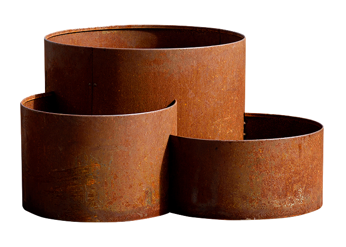 FormBoss 3 Tiered Ring Planter Corten Only 580mm x 2.0mm